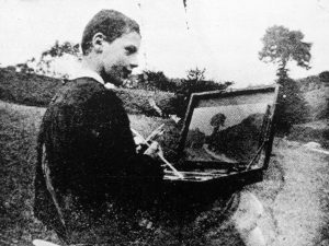 Robert Antoine Pinchon, 1898, painting Le chemin, oil on canvas, 22 x 32 cm
